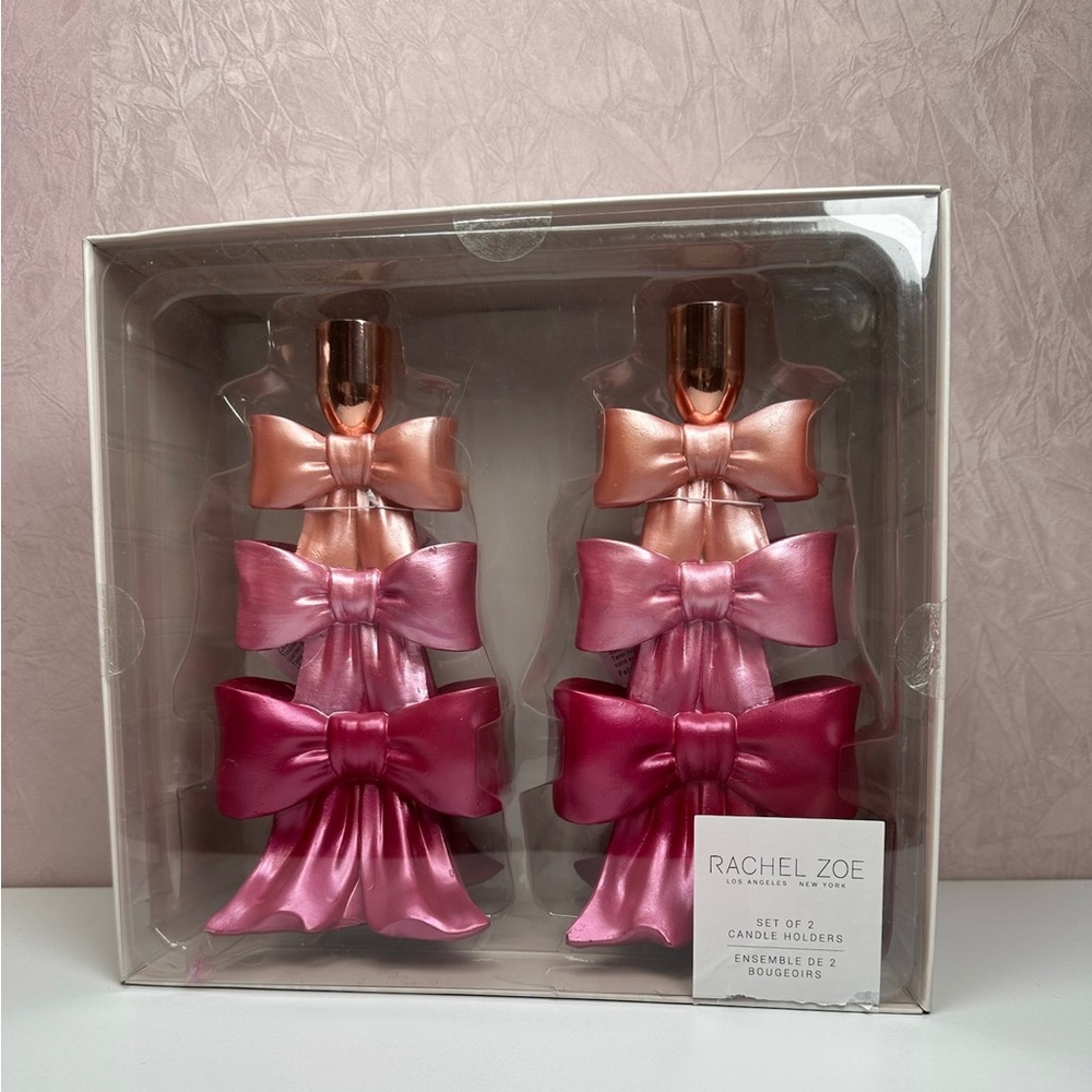 Rachel Zoe Tiered Bow Candle Holders - Picture 2 of 11